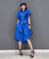 Half Sleeve Color Pop Pocket Dress